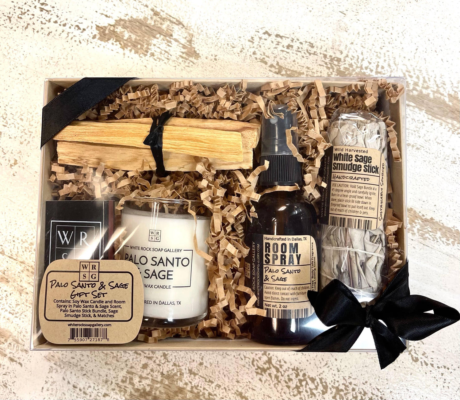 Palo Santo & Sage Gift Set White Rock Soap Gallery
