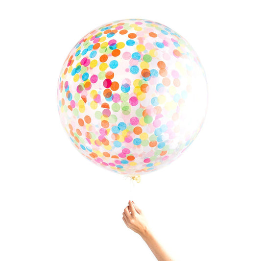Jumbo Confetti Balloon Knot & Bow