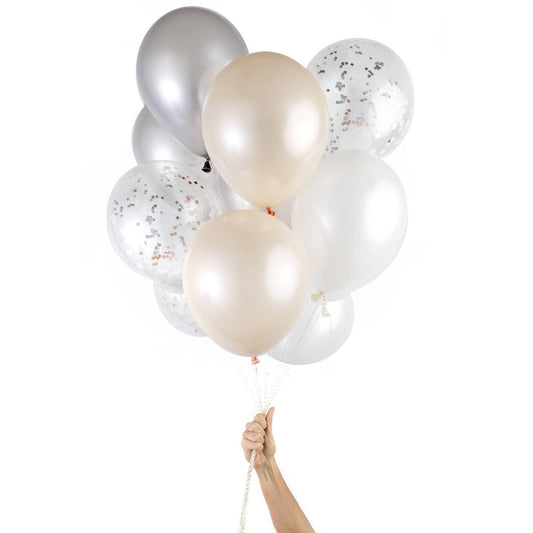 Blush Copper Party Balloons Knot & Bow