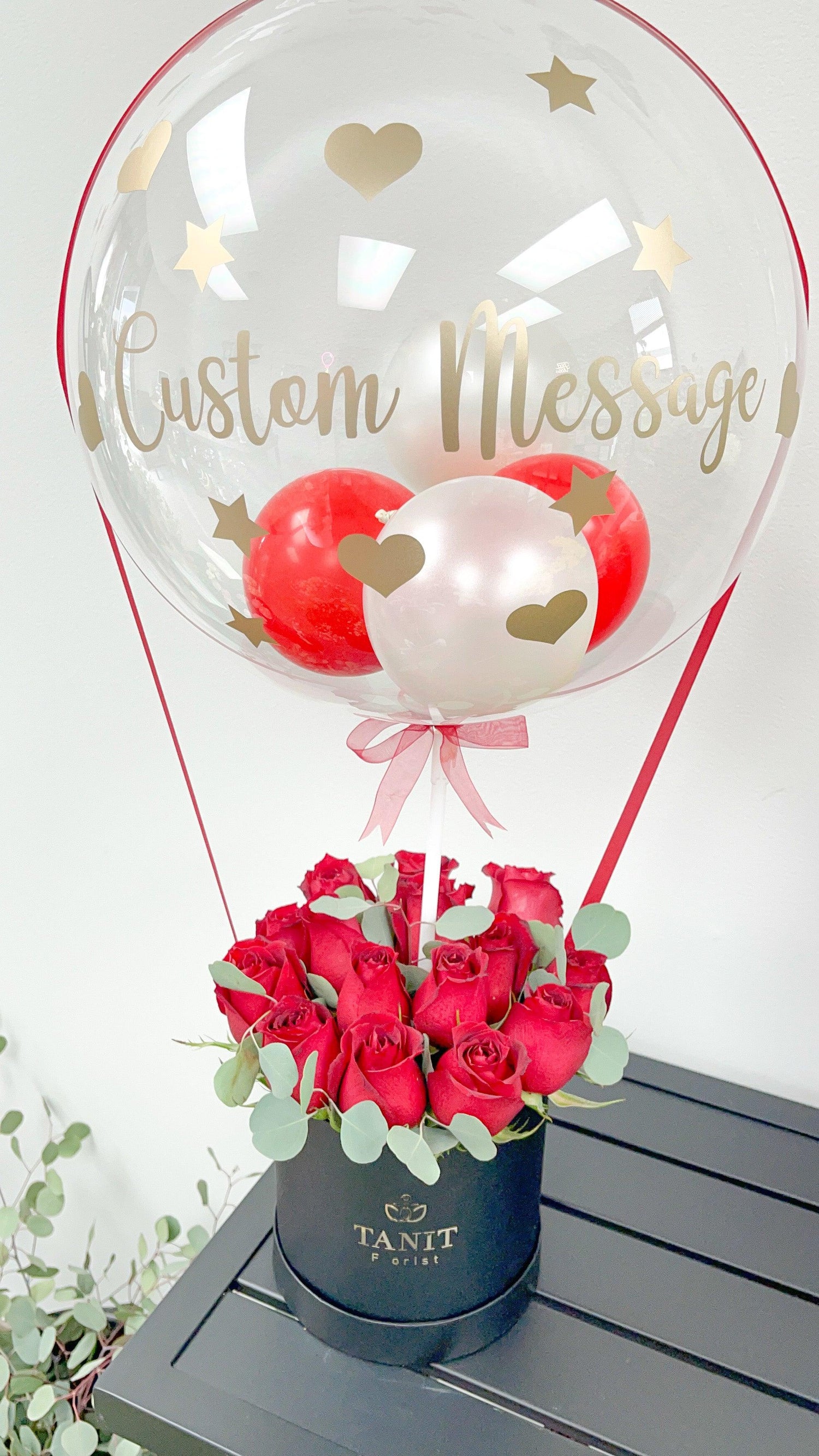Bubble Bloom Balloons Box | Personalized bubble balloons Tanit Florist