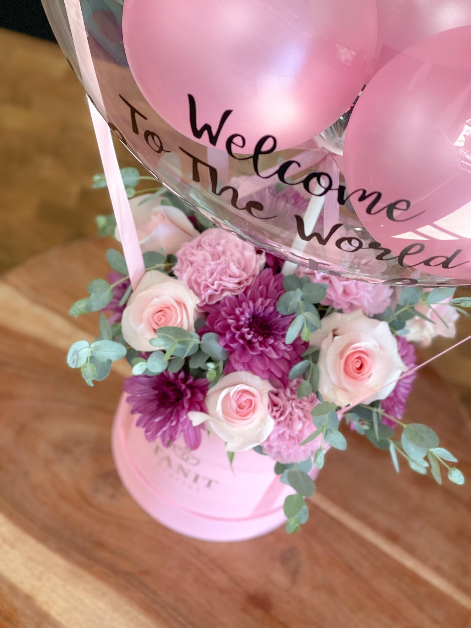 Bubble Bloom Balloons Box | Personalized bubble balloons Tanit Florist