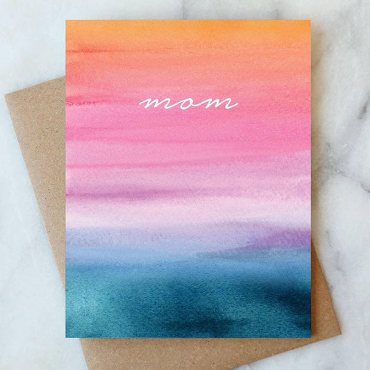 Mom Watercolor Card Abigail Jayne Design