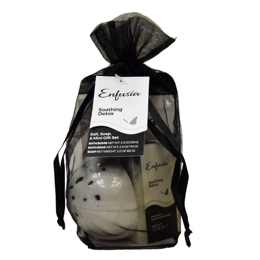 Salt, Soap, & Mini Gift Set - Soothing Detox Enfusia