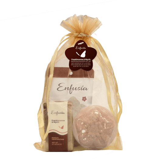 Salt, Soap, & Mini Gift Set - Frankincense & Myrrh Enfusia