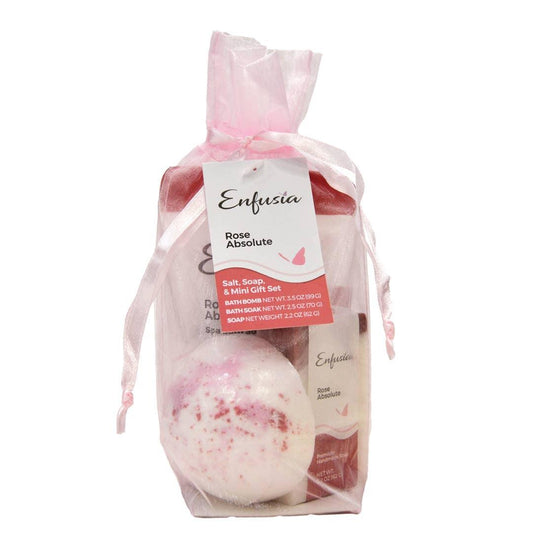 Salt, Soap, & Mini Gift Set - Rose Absolute Enfusia
