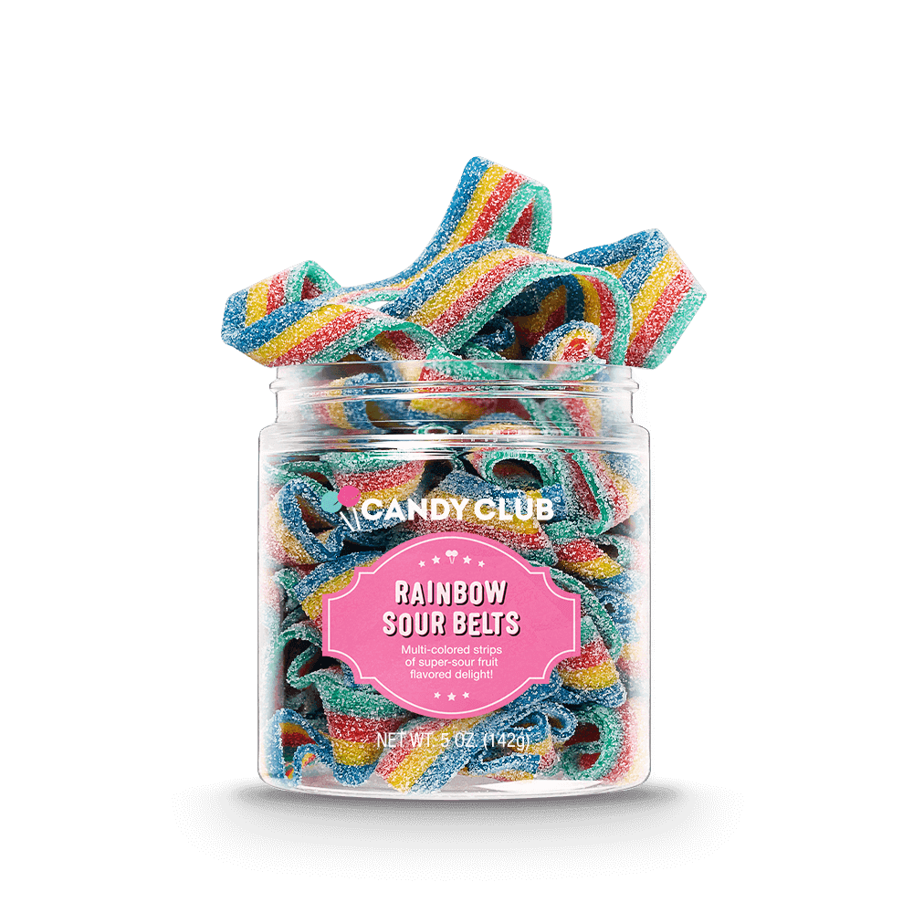 Rainbow Sour Belts Candy Candy Club